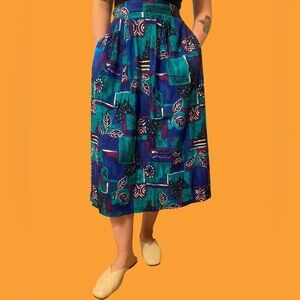 Abstract Midi Skirt
